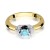 Złoty Pierścionek 585 z diamentem topaz 0,50ct