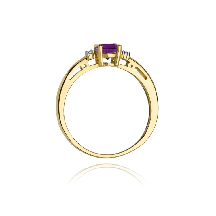 Złoty Pierścionek 585 z diamentem rubin 0,60ct