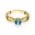 Złoty Pierścionek 585 z diamentem topaz 0,50ct