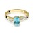 Złoty Pierścionek 585 z diamentem topaz 0,65ct