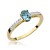 Złoty Pierścionek 585 z diamentem topaz 0,50ct