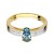 Złoty Pierścionek 585 z diamentem topaz 0,50ct