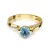 Złoty Pierścionek 585 z diamentem topaz 0,50ct