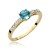 Złoty Pierścionek 585 z diamentem topaz 0,50ct