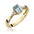 Złoty Pierścionek 585 z diamentem topaz 0,60ct