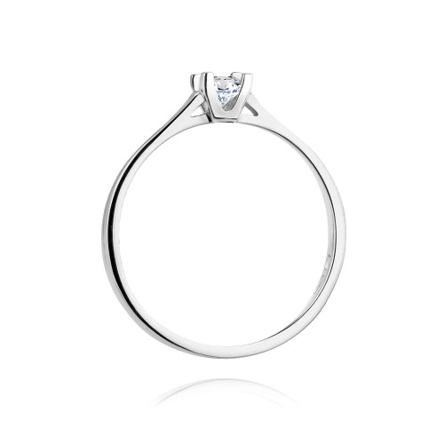 Pierścionek diament białe złoto 0,09ct