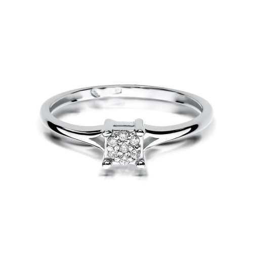 Pierścionek diament białe złoto 0,06ct