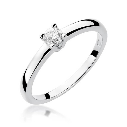 Diament pierścionek z białego złota 0,20ct